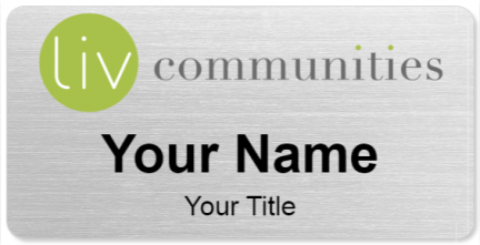 Custom name badges for Liv Communities