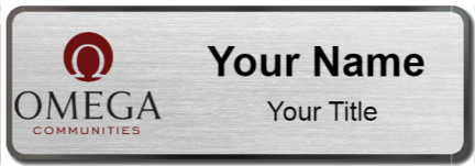 Custom name badges for Omega Communities