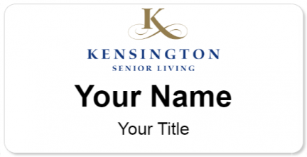 Custom name badges for Kensington Senior Living