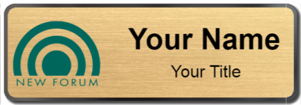 Custom name badges for New Forum Inc
