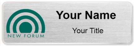 Custom name badges for New Forum Inc