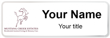 Custom name badges for Mustang Creek Estates