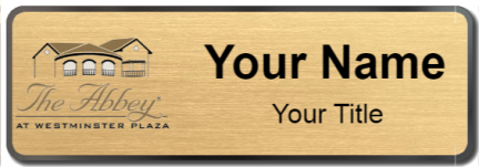 Custom name badges for The Abbey at Westminster Plaza