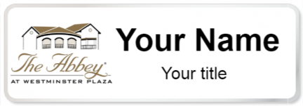 Custom name badges for The Abbey at Westminster Plaza