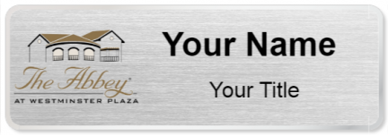 Custom name badges for The Abbey at Westminster Plaza
