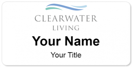 Custom name badges for Clearwater Living