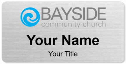 Custom name badges for Bayside Community Church