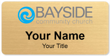 Custom name badges for Bayside Community Church