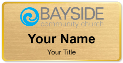 Custom name badges for Bayside Community Church