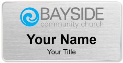Custom name badges for Bayside Community Church
