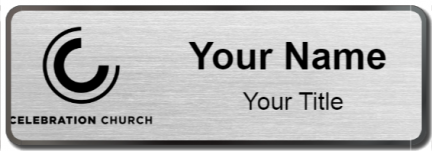 Custom name badges for Celebration Church