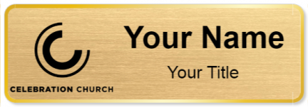Custom name badges for Celebration Church