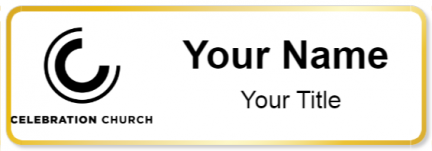 Custom name badges for Celebration Church