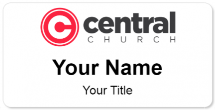 Custom name badges for Central Christian Church