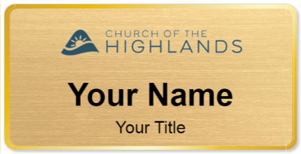 Custom name badges for Church of the Highlands