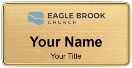Custom name badges for Eagle Brook Church