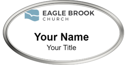 Custom name badges for Eagle Brook Church