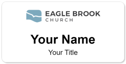 Custom name badges for Eagle Brook Church