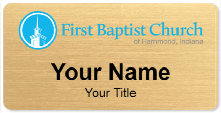 Custom name badges for First Baptist Church of Hammond