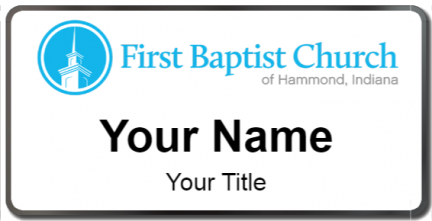 Custom name badges for First Baptist Church of Hammond