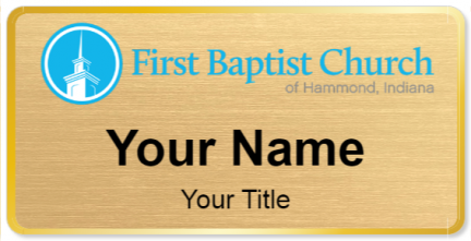 Custom name badges for First Baptist Church of Hammond