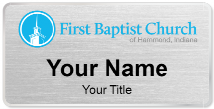Custom name badges for First Baptist Church of Hammond