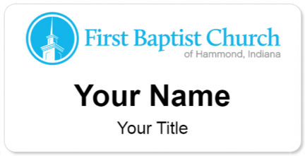 Custom name badges for First Baptist Church of Hammond