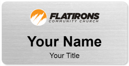 Custom name badges for Flatirons Community Church