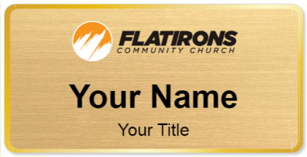 Custom name badges for Flatirons Community Church