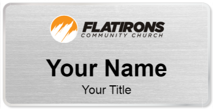 Custom name badges for Flatirons Community Church