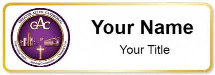 Custom name badges for Greater Allen A M E Cathedral of New York