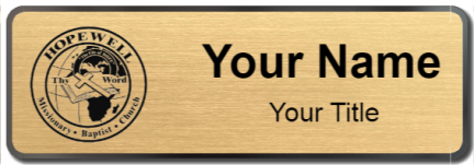 Custom name badges for Hopewell Missionary Baptist
