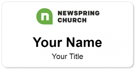 Custom name badges for NewSpring Church