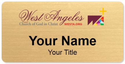 Custom name badges for West Angeles Cathedral