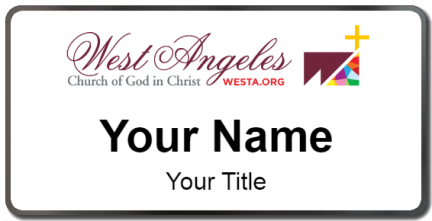 Custom name badges for West Angeles Cathedral