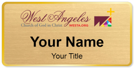 Custom name badges for West Angeles Cathedral