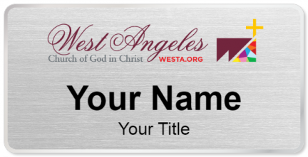 Custom name badges for West Angeles Cathedral