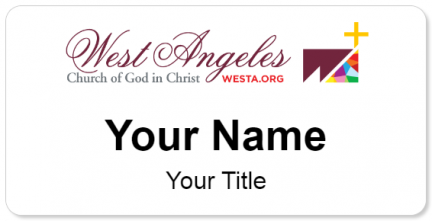 Custom name badges for West Angeles Cathedral