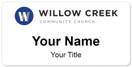 Custom name badges for Willow Creek Community Church