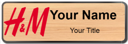 Custom name badges for H and M