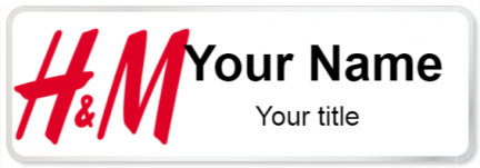 Custom name badges for H and M