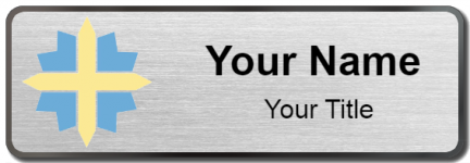 Custom name badges for Catholic Hospice