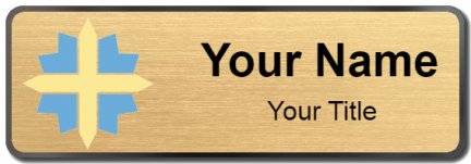 Custom name badges for Catholic Hospice