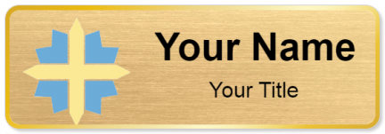 Custom name badges for Catholic Hospice