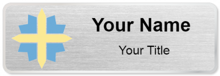 Custom name badges for Catholic Hospice