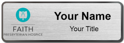 Custom name badges for T Boone Pickens Hospice and Palliative Care Center