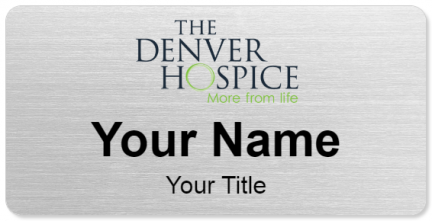 Custom name badges for The Denver Hospice