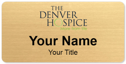 Custom name badges for The Denver Hospice