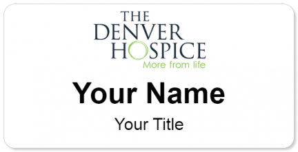 Custom name badges for The Denver Hospice