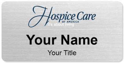 Custom name badges for Hospice Care of America